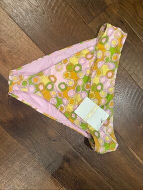 Show me Your MuMu Floral Daisy Bikini Bottoms in Pink, Yellow & Green